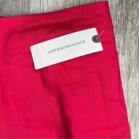 CORTONNAIRE Pants Womens L Pink Linen Blend Pockets Elastic Waistband NWT - Picture 8 of 11